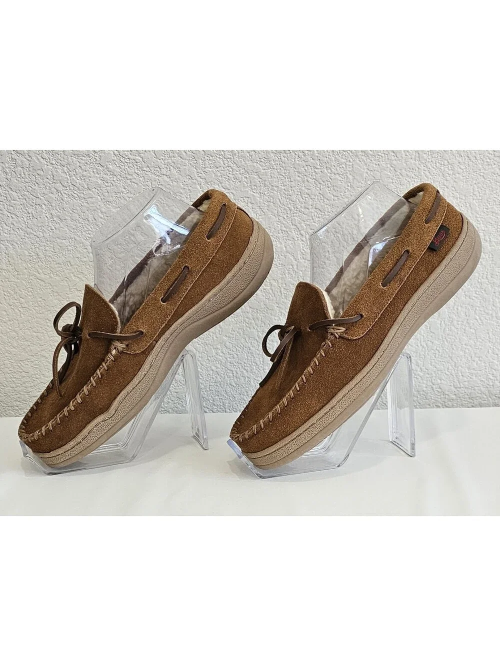 Bass Men’s Brown Moccasin Slippers Size 7M